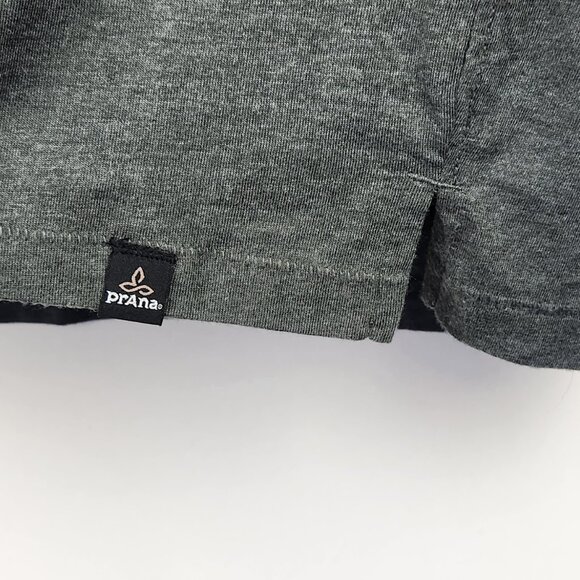 Prana Men's Heather Gray Soft Stretchy Short Sleeve Polo Shirt Single Stitch M - Picture 8 of 9